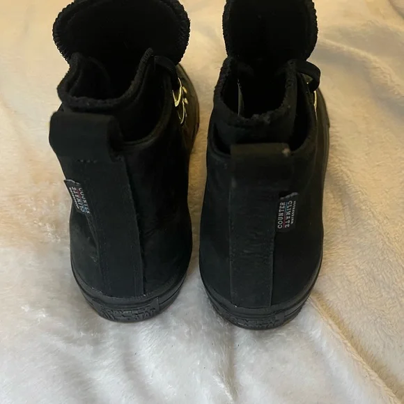 Black High-Top Converse Lunarlon Sneakers with Gold Accents - Picture 6 of 6